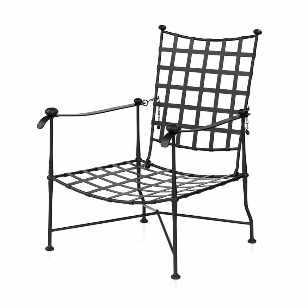 Viadurini in the Garden Garten Lounge Set-Artisan Outdoor-Wohnzimmer in Eisen-Graphit-Finish Made in Italy - Lietta