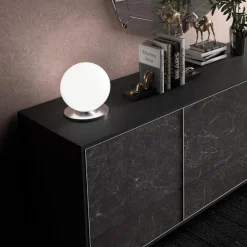 Viadurini Vetro di Venezia Murano Lampen|Moderne Tischlampen-Artisan Tischlampe aus geblasenem weißem venezianischem Glas - Snow