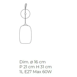 Viadurini Vetro di Venezia Murano Lampen|Moderne Wandleuchten-Artisan Wandleuchte aus mundgeblasenem Venedig Glas 16 cm - Bambus