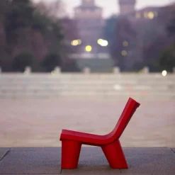 SLIDE Sessel Kunststoff|Moderne Sessel-Außen- / Innenfarbsessel Low Lita in Italien hergestellt