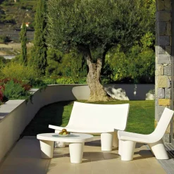 SLIDE Sessel Kunststoff|Moderne Sessel-Außen- / Innenfarbsessel Low Lita in Italien hergestellt