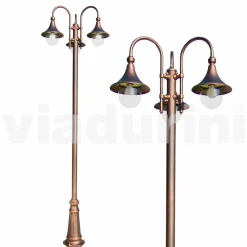 Viadurini Lighting Gartenlampion-Außen drei Lichter Laternenpfahl aus Aluminium, hergestellt in Italien, Anusca