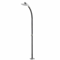 Viadurini in the Garden Gartendusche-Außendusche aus Stahl mit Mixer und rundem Duschkopf Made in Itay - Yuki