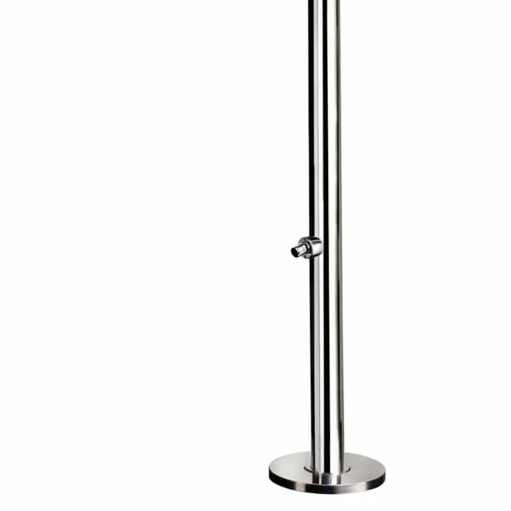 Viadurini in the Garden Gartendusche-Außendusche aus verchromtem Edelstahl mit Fußwaschmaschine Made in Italy - Modeo