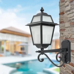 Viadurini Lighting Garten-Wandlampen-Außenlampe aus anthrazitfarbenem Aluminium und Glas Made in Italy - Elric