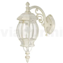 Viadurini Lighting Garten-Wandlampen-Außenlampe im Vintage-Stil aus weißem Aluminium, hergestellt in Italien – Dodo