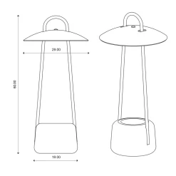Viadurini Lighting Design Beleuchtung-Außenlampe mit Pflanzgefäß aus Ton, Aluminium und Messing - Cappello