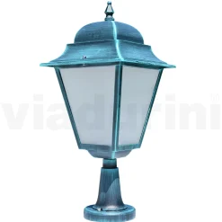 Viadurini Lighting Gartenlampion-Außenlaterne aus Aluminium und sandgestrahltem Glas Made in Italy - Alchemist