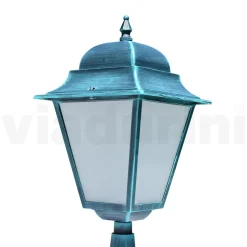 Viadurini Lighting Gartenlampion-Außenlaterne aus Aluminium und sandgestrahltem Glas Made in Italy - Alchemist