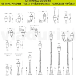 Viadurini Lighting Garten-Wandlampen-Außenlaterne aus anthrazitfarbenem Aluminium und Glas Made in Italy - Elric