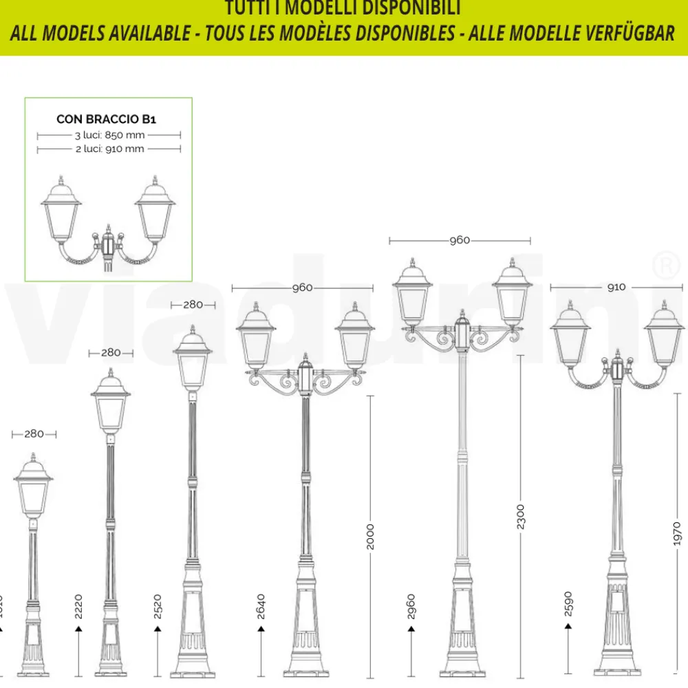 Viadurini Lighting Gartenlaternen-Außenlaterne aus Glas und Aluminium in 5 verschiedenen Ausführungen - Alchemist