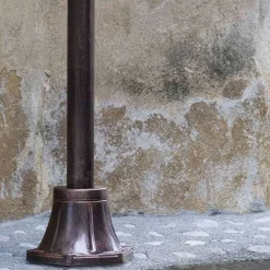 Ferroluce Gartenlampion-Außenlaterne aus schwarzem Aluminium und handgemalten Blumen - Latina