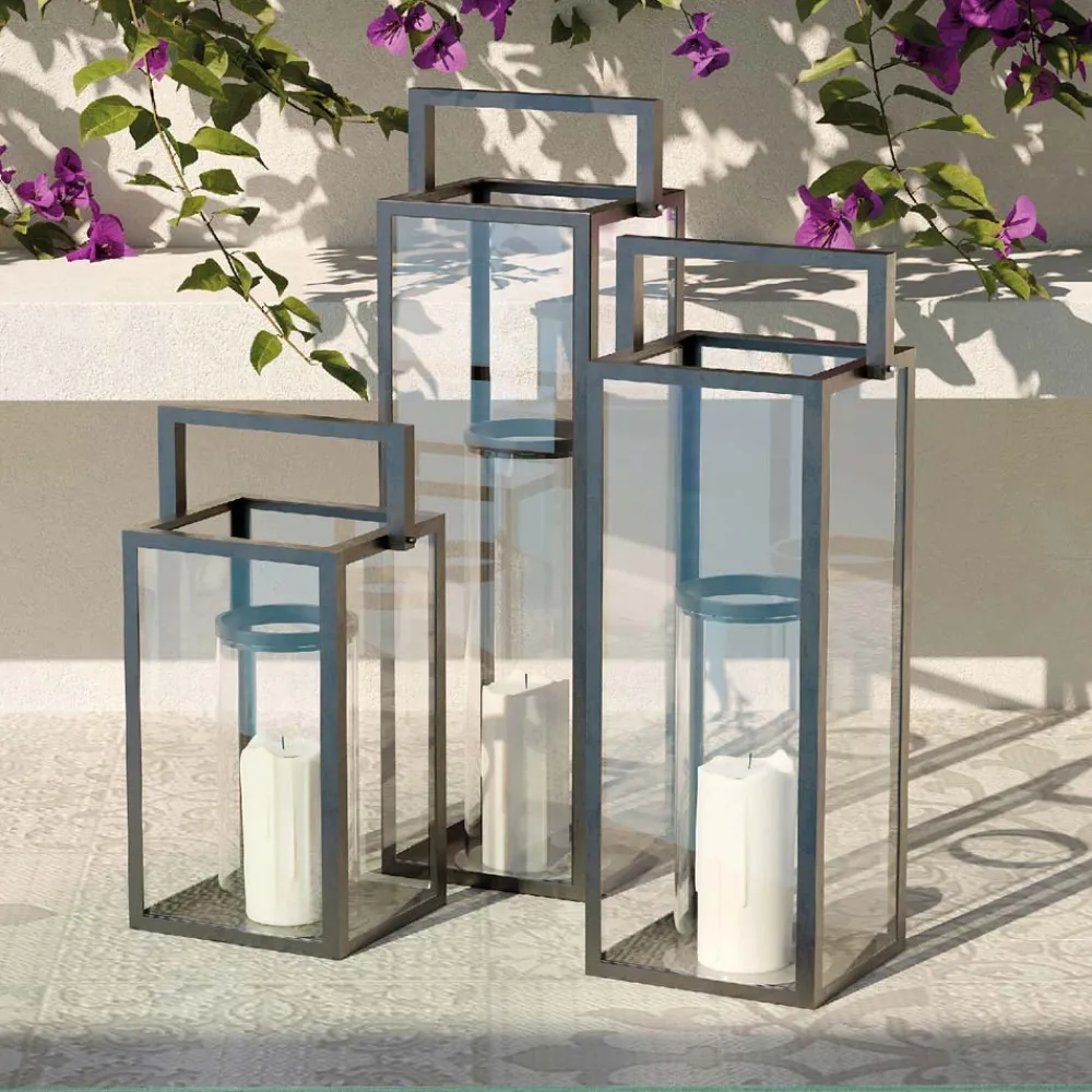 Viadurini Lighting Gartenlaternen-Außenlaterne mit schwarzer Aluminiumstruktur Made in Italy - Eve