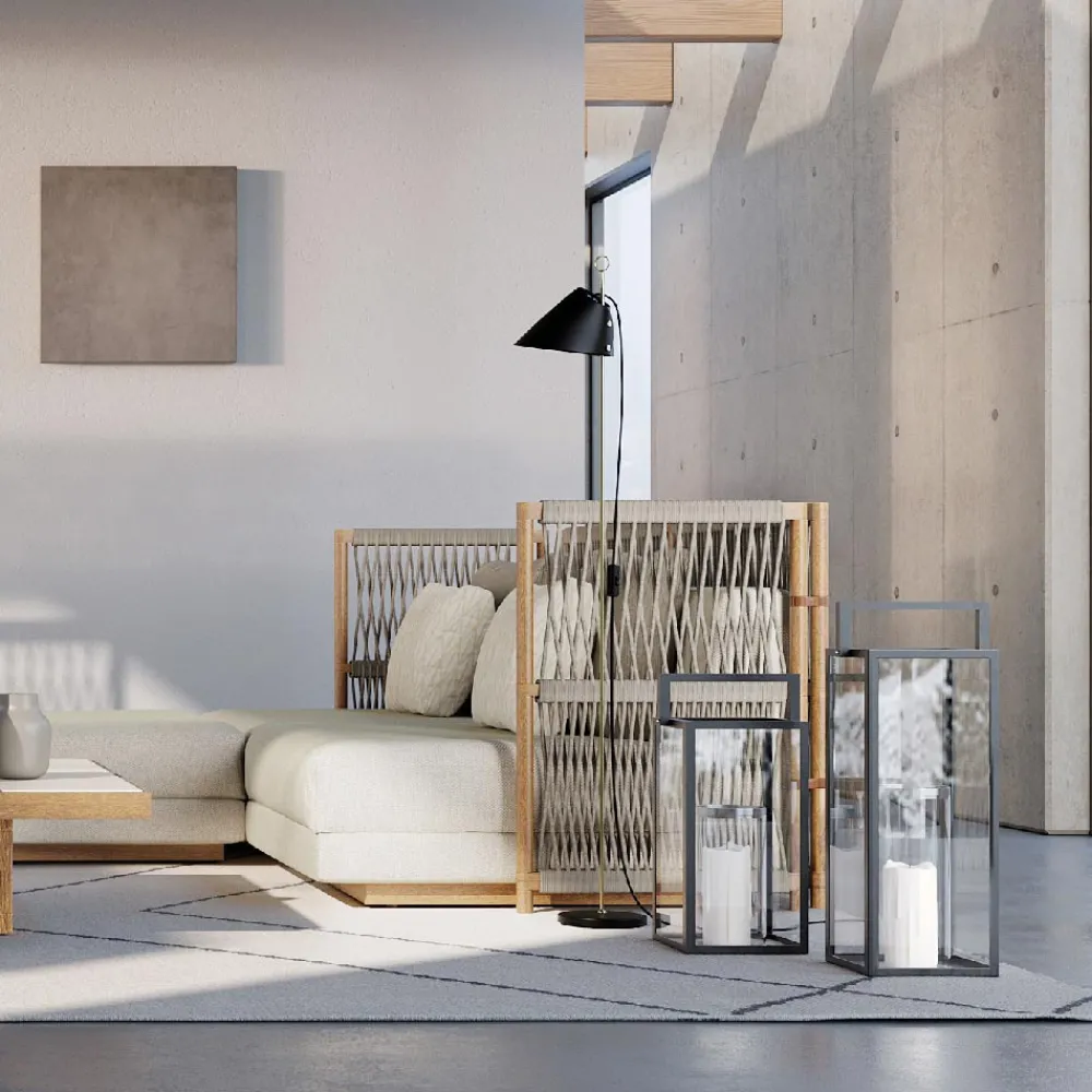 Viadurini Lighting Gartenlaternen-Außenlaterne mit schwarzer Aluminiumstruktur Made in Italy - Eve