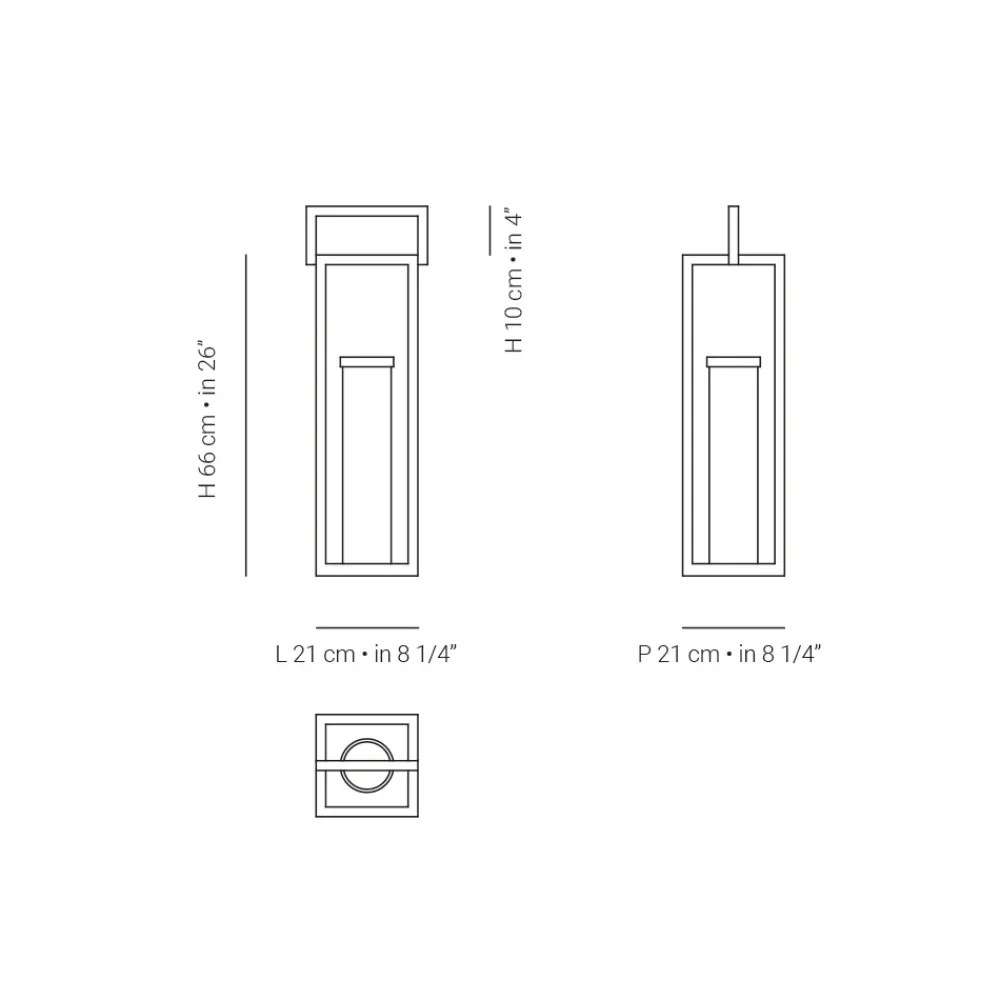 Viadurini Lighting Gartenlaternen-Außenlaterne mit schwarzer Aluminiumstruktur Made in Italy - Eve