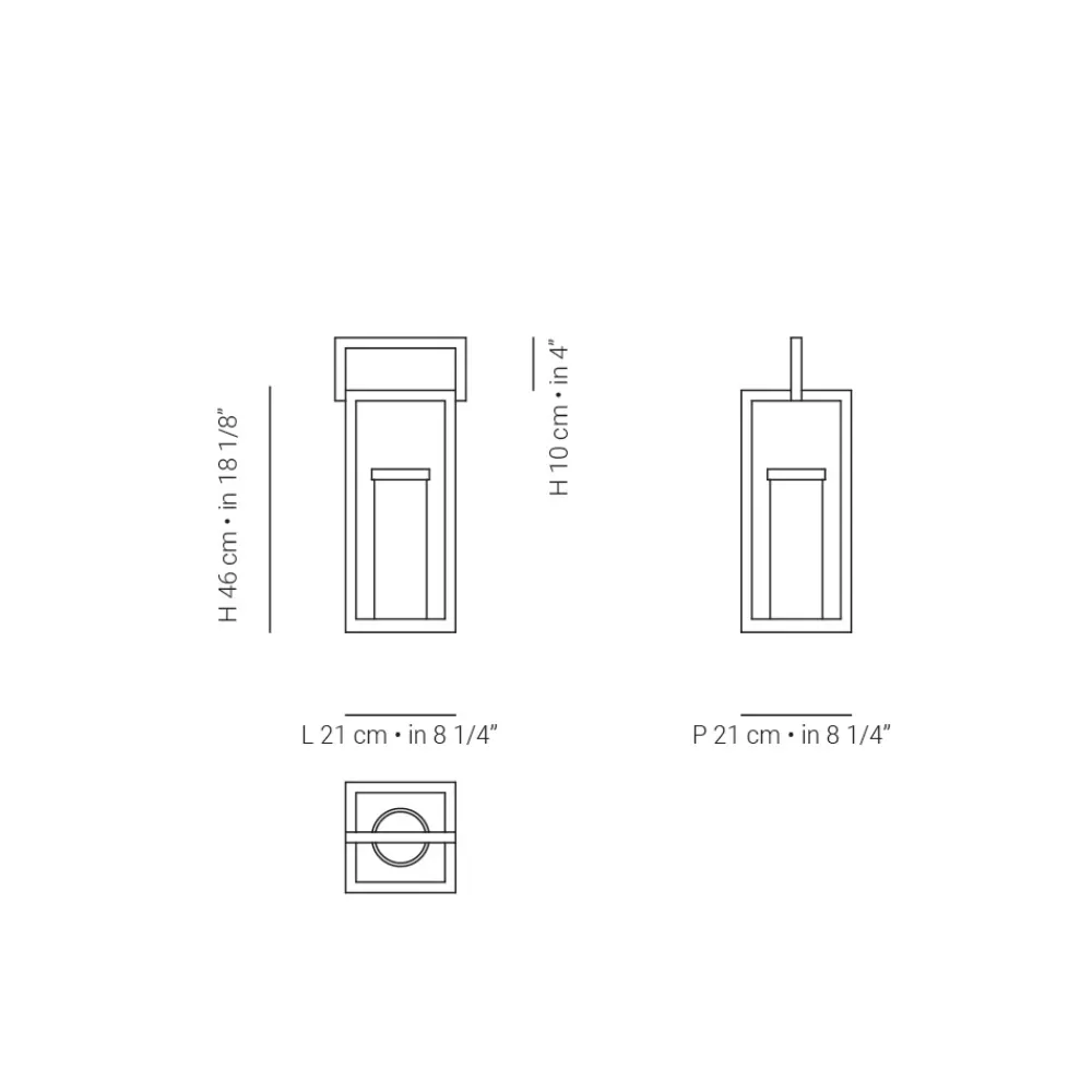 Viadurini Lighting Gartenlaternen-Außenlaterne mit schwarzer Aluminiumstruktur Made in Italy - Eve