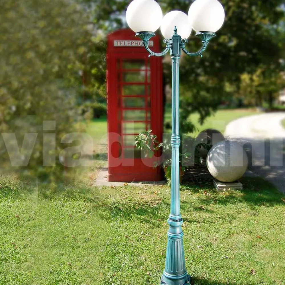 Viadurini Lighting Gartenlampion-Außenlaternenpfahl 212 cm aus schwarzem Acryl und Aluminium Made in Italy - Trovanero