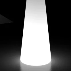 Viadurini in the Garden Lichtmöbel|Garten Beistelltisch-Außenleuchttisch mit LED-Lichtbasis und runder Platte Made in Italy - Forlina