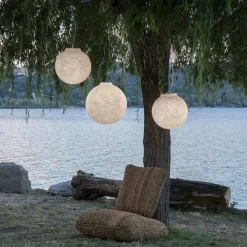 In-es.artdesign Design Beleuchtung-Außenpendelleuchte Luna Out in Nebulite