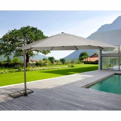 Viadurini in the Garden Gartenschirm-Außenschirm, Durchmesser 3,5 m in Polyester mit Aluminiumstange - Linfa