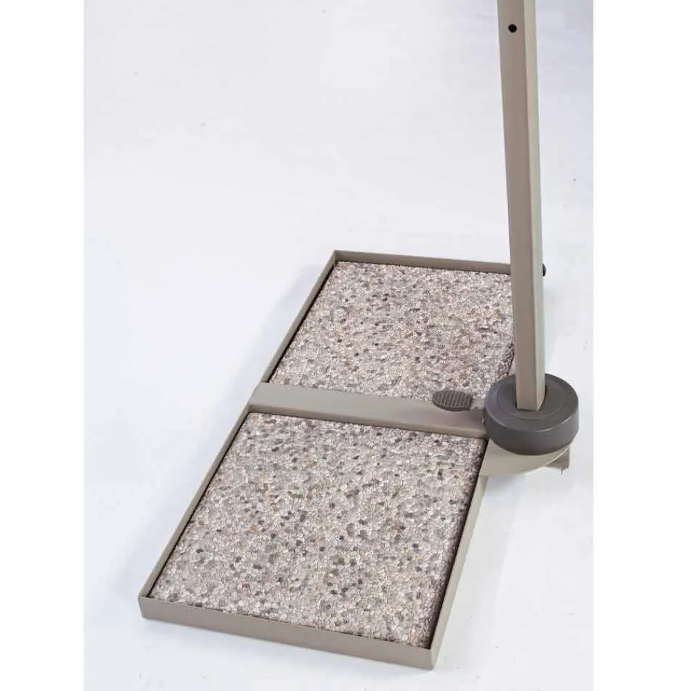 Viadurini in the Garden Gartenschirm-Außenschirm, Durchmesser 3,5 m in Polyester mit Aluminiumstange - Linfa