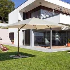 Viadurini in the Garden Gartenschirm-Außenschirm, 3x3 mit Polyestertuch und Aluminiumstange - Texas