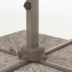 Viadurini in the Garden Gartenschirm-Außenschirm, 3x3 mit Polyestertuch und Aluminiumstange - Texas