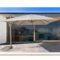 Viadurini in the Garden Gartenschirm-Außenschirm, 3x4 mit sandfarbenem Polyestertuch - Flamingo