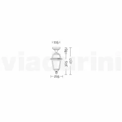 Viadurini Lighting Gartenlaternen-Außenstehleuchte aus Aluminium, made in Italy, Kristel