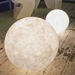 In-es.artdesign Design Beleuchtung-Außenstehleuchte Ex.Moon in Nebulite