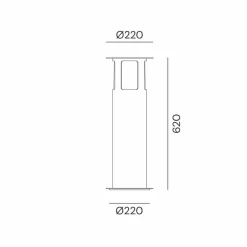 Il Fanale Gartenlampion-Außenstrahler aus Eisen mit Hut Made in Italy - Porto by