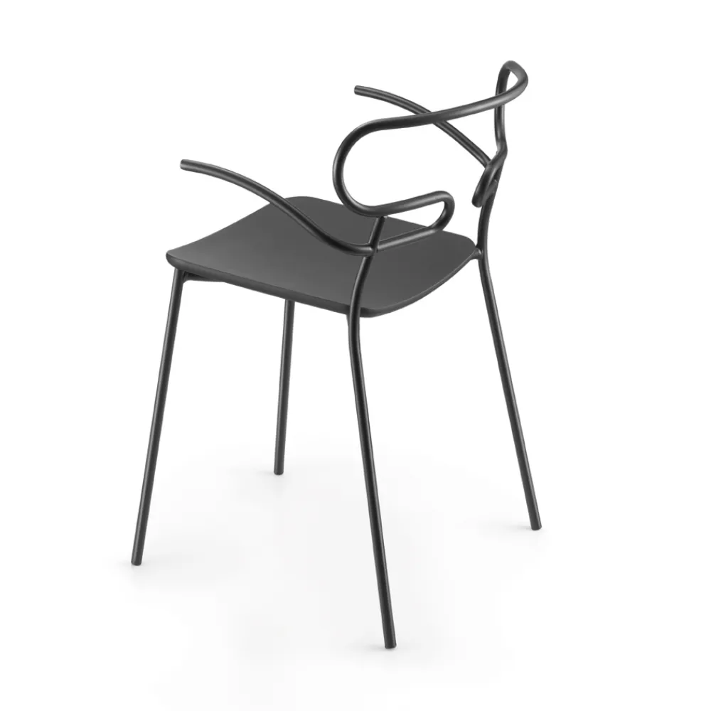 Viadurini in the Garden Gartenstühle Metall-Außenstuhl aus Metall und Polyurethan Hergestellt in Italien, 2 Stück - Trosa