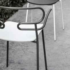 Viadurini in the Garden Gartenstühle Metall-Außenstuhl aus Metall und Polyurethan Hergestellt in Italien, 2 Stück - Trosa