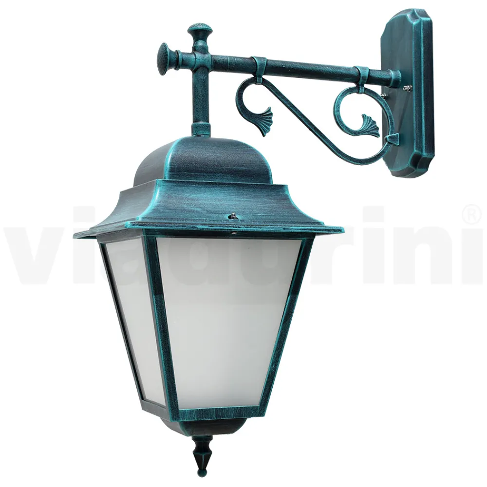 Viadurini Lighting Gartenlaternen-Außenwandlaterne aus Aluminium und sandgestrahltem Glas - Alchemist