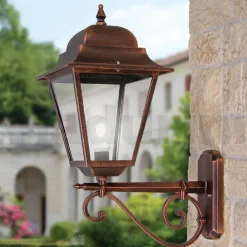 Viadurini Lighting Garten-Wandlampen-Außenwandleuchte aus Aluminium und transparentem Glas - Alchemist