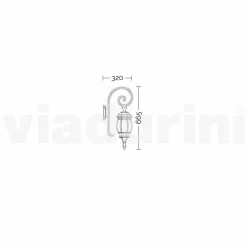 Viadurini Lighting Garten-Wandlampen-Außenwandleuchte aus Aluminiumdruckguss, Anika