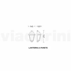 Viadurini Lighting Garten-Wandlampen-Außenwandleuchte aus Aluminium, hergestellt in Italien, Aquilina