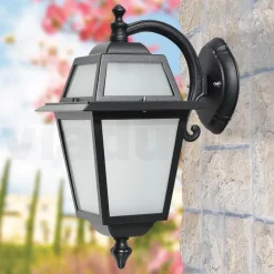 Viadurini Lighting Garten-Wandlampen-Außenwandleuchte aus Aluminiumdruckguss und Glas Made in Italy - Elric