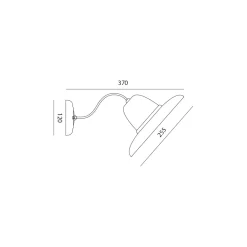 Toscot Garten-Wandlampen-Außenwandleuchte aus Galestro und Metall handgefertigt in Italien - Spoleto