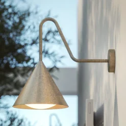 Viadurini Lighting Garten-Wandlampen-Außenwandleuchte aus Glas und Messing, hergestellt in Italien – Rain