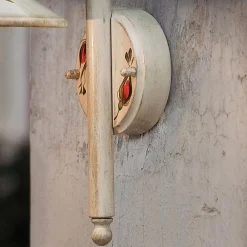 Ferroluce Garten-Wandlampen-Außenwandleuchte aus handbemaltem weißem Aluminium - Imperia