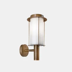 Il Fanale Garten-Wandlampen-Außenwandleuchte aus Messing und weißem Glas - Loggia von