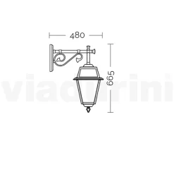Viadurini Lighting Garten-Wandlampen-Außenwandleuchte im Vintage-Stil aus Aluminium, hergestellt in Italien – Doroty