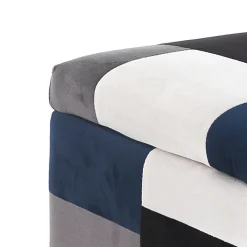 Viadurini Living Truhen Und Sitztruhe-Aufbewahrungstruhe aus Patchworkstoff – Bromo