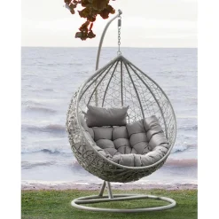 Viadurini in the Garden Metallsessel-Aufhängender Gartensessel aus Stahl für luxuriöses Design im Freien - Schaum