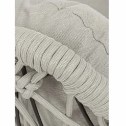 Viadurini in the Garden Metallsessel-Aufhängender Outdoor-Sessel aus gewebtem Seil mit Stahlsockel - Soja