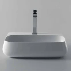 Viadurini Bathroom Keramikwaschbecken-Aufsatz- / Wandwaschbecken aus Keramik L 55 cm, made in Italy, Gais