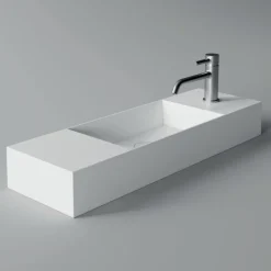 Viadurini Bathroom Keramikwaschbecken-Aufsatz- oder Wandwaschbecken aus Keramik Made in Italy - Act