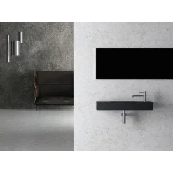 Viadurini Bathroom Keramikwaschbecken-Aufsatz- oder Wandwaschbecken aus Keramik Made in Italy - Act