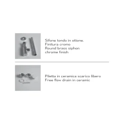 Viadurini Bathroom Keramikwaschbecken-Aufsatz- oder Wandwaschbecken aus Keramik Made in Italy - Act